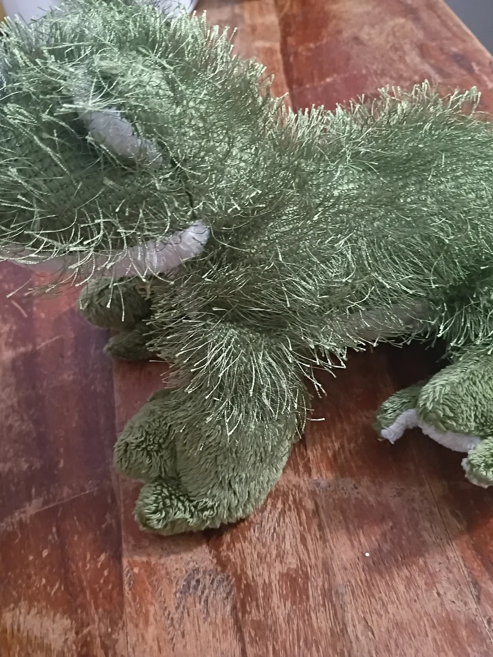 GANZ Green Plush Frog Small Pet Toy with Shaggy Texture